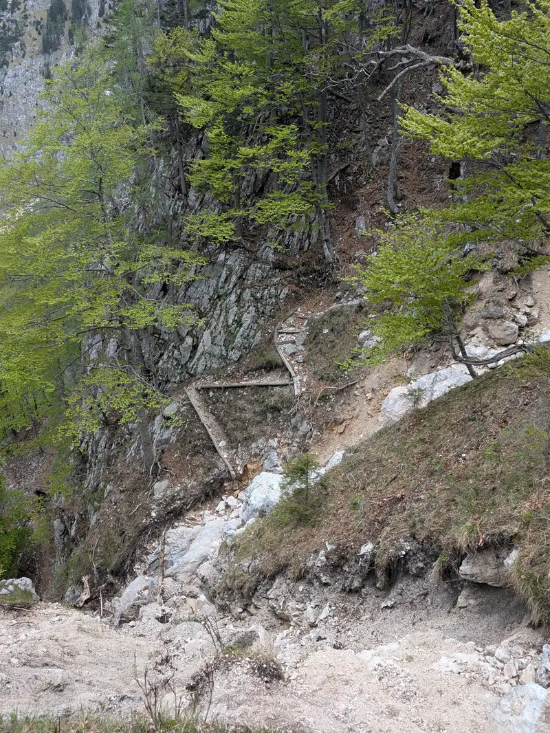 ..however čez Taško is totally washed away. Trail was closed and the information about it was clear.