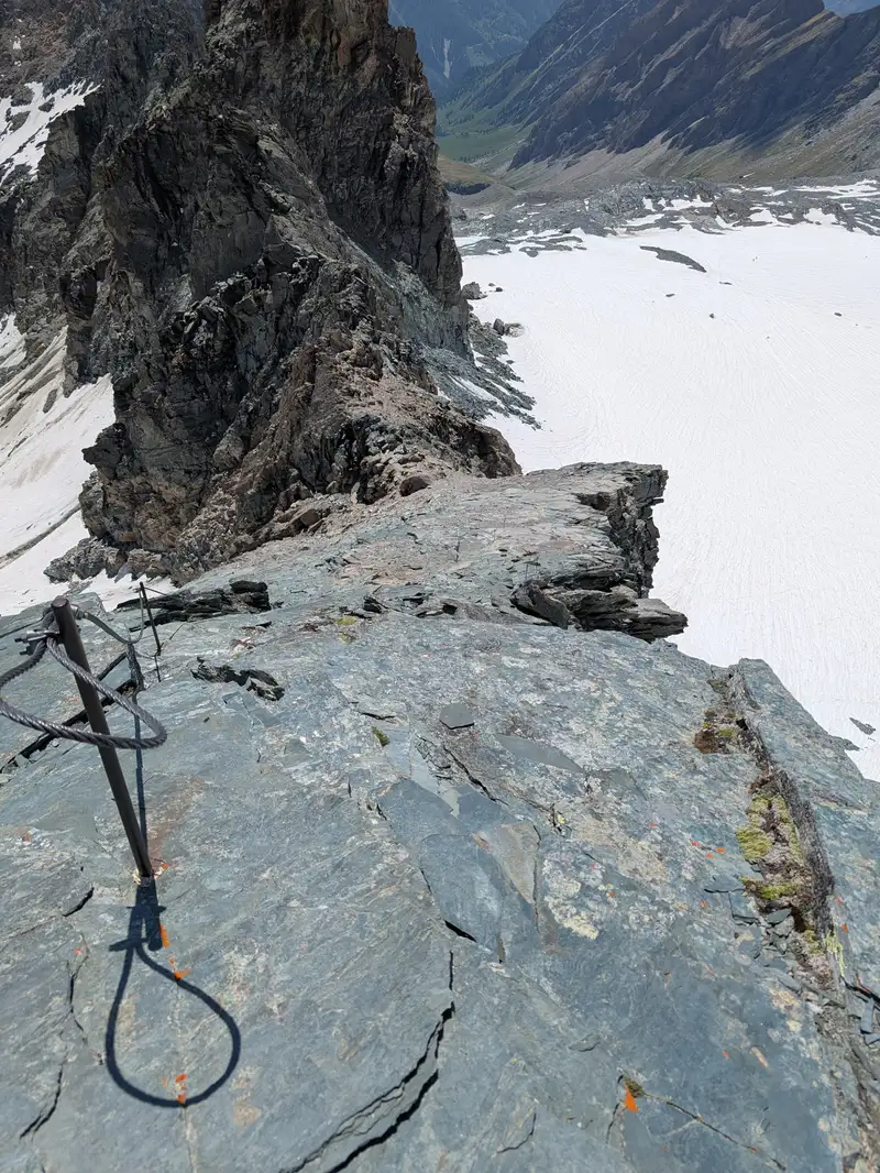 Entering via-ferrata 100m below Adlersruhe mountain hut