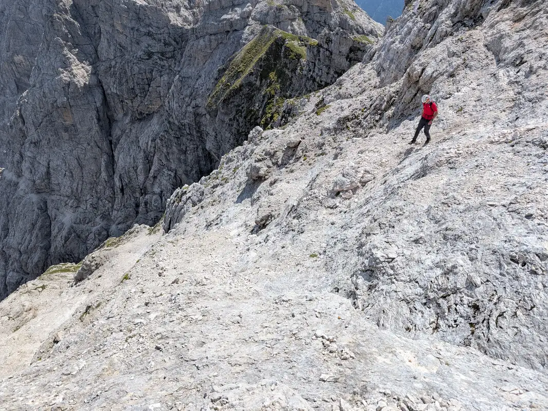 First section of Gola Nord Est are nasty, slippery and with injury potential for these below us.