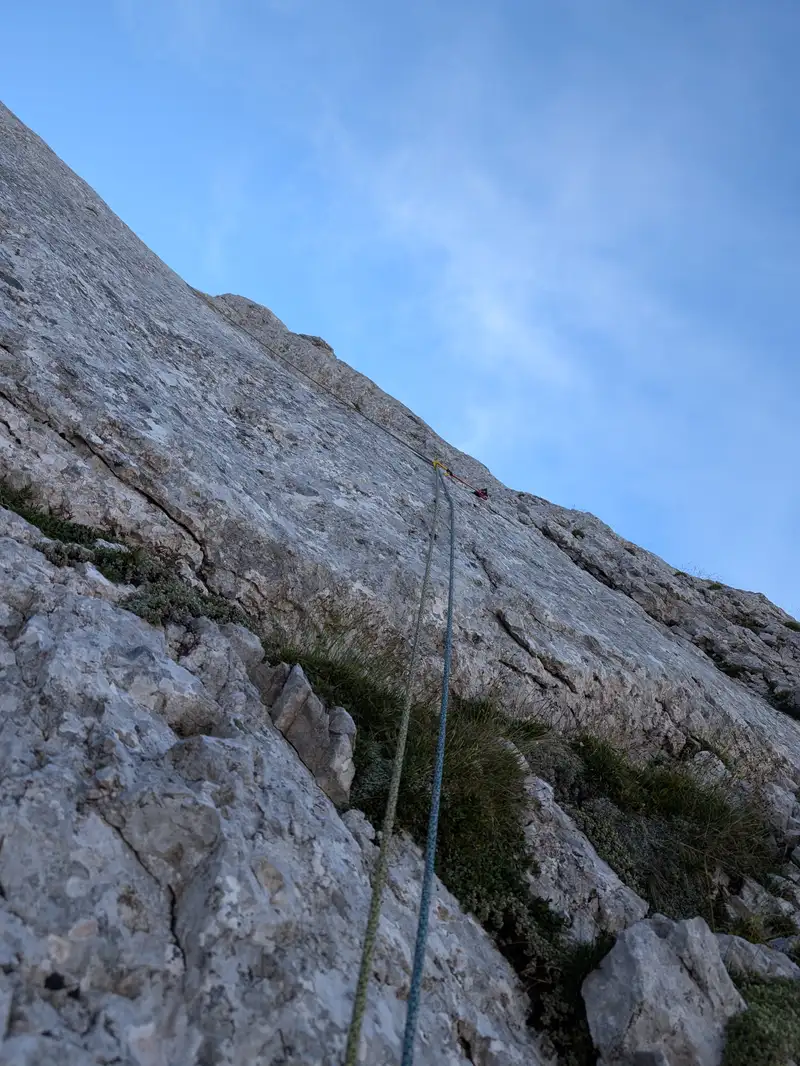 Terrain in the fifth pitch.